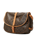 Louis Vuitton Monogram Saumur 35 Crossbody Shoulder Bag Brown Leather — view 2