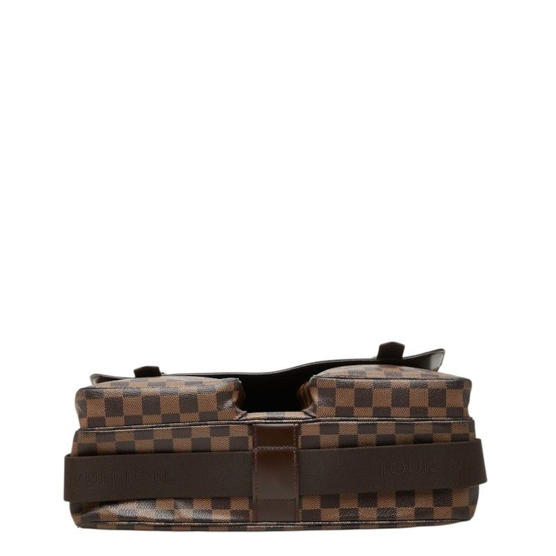 Louis Vuitton Damier Broadway Crossbody Shoulder Bag Brown Leather — view 3