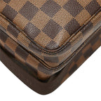 Louis Vuitton Damier Broadway Crossbody Shoulder Bag Brown Leather — view 5