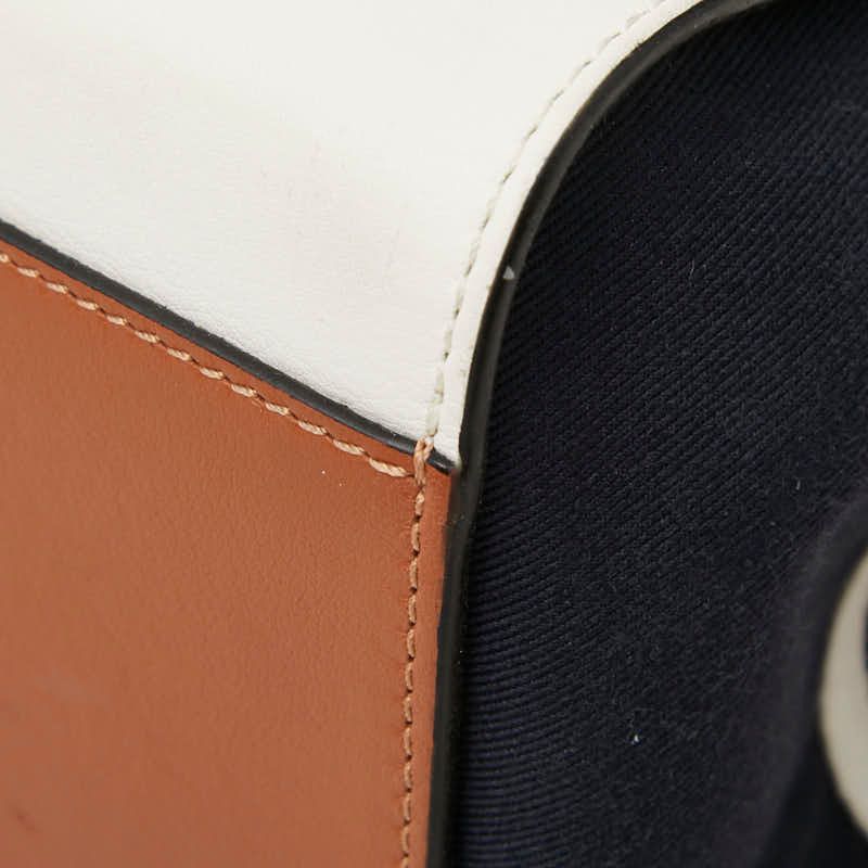 Loewe Anagram Hammock Sailor Small 2-Way Shoulder Bag White Navy Canvas Leather — view 4