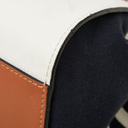 Loewe Anagram Hammock Sailor Small 2-Way Shoulder Bag White Navy Canvas Leather — view 6