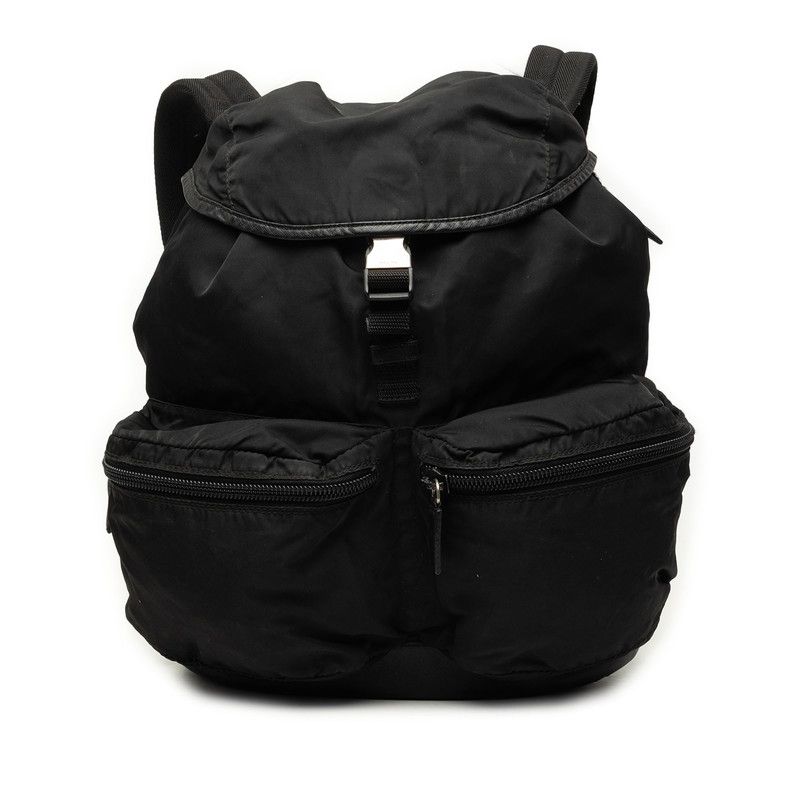 Prada Pocono Viaggio Backpack Black Nylon Leather