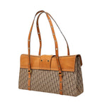 Dior Trotter Street Chic Shoulder Bag Beige Brown Canvas Leather — view 2
