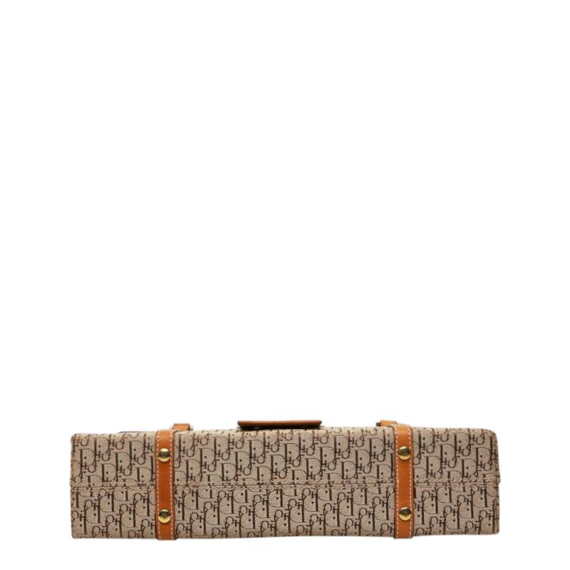Dior Trotter Street Chic Shoulder Bag Beige Brown Canvas Leather — view 3