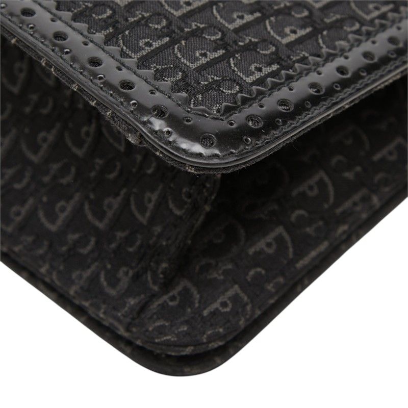 Dior Trotter D'trick Bag Black Canvas Leather — view 6