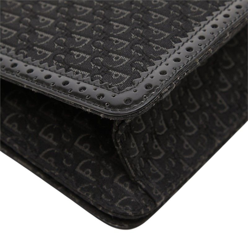 Dior Trotter D'trick Bag Black Canvas Leather — view 7