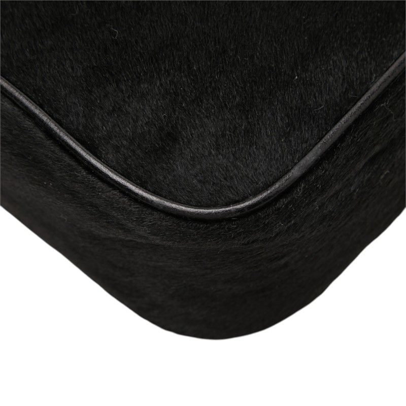 Fendi FF Logo Bag Black Calf Hair Leather — view 4