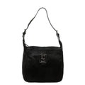 Fendi FF Logo Bag Black Calf Hair Leather