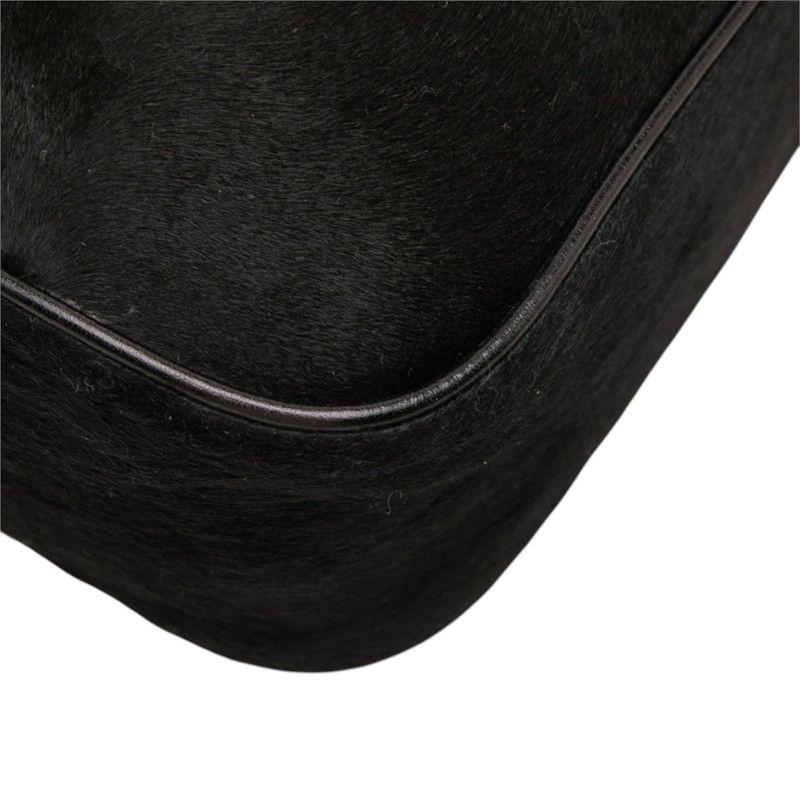 Fendi FF Logo Bag Black Calf Hair Leather — view 7