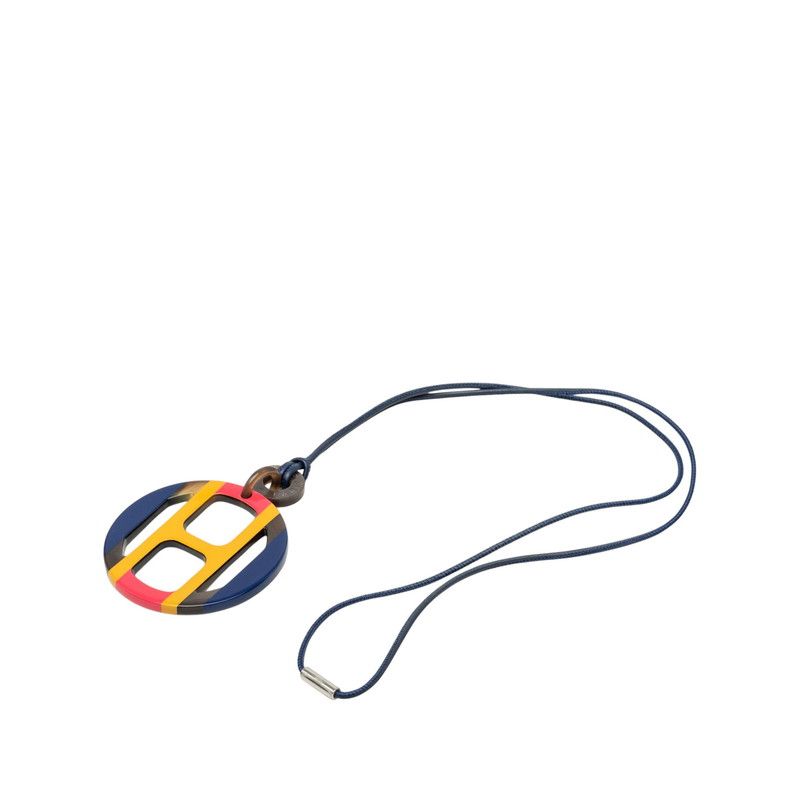 Hermes H Equipe Necklace Multicolor Buffalo Horn — view 3