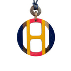 Hermes H Equipe Necklace Multicolor Buffalo Horn — view 2