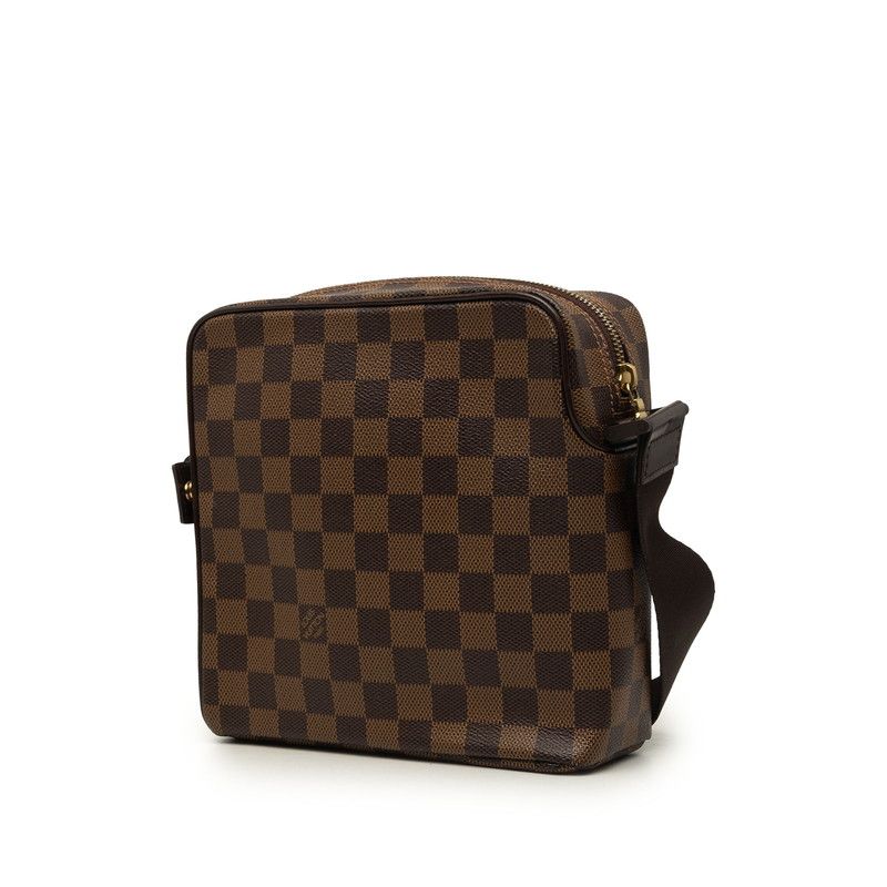 Louis Vuitton Damier Olaf PM Crossbody Shoulder Bag Brown Leather — view 2