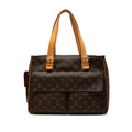 Louis Vuitton Monogram Multipli Cite Tote Bag Brown Leather