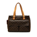 Louis Vuitton Monogram Multipli Cite Tote Bag Brown Leather