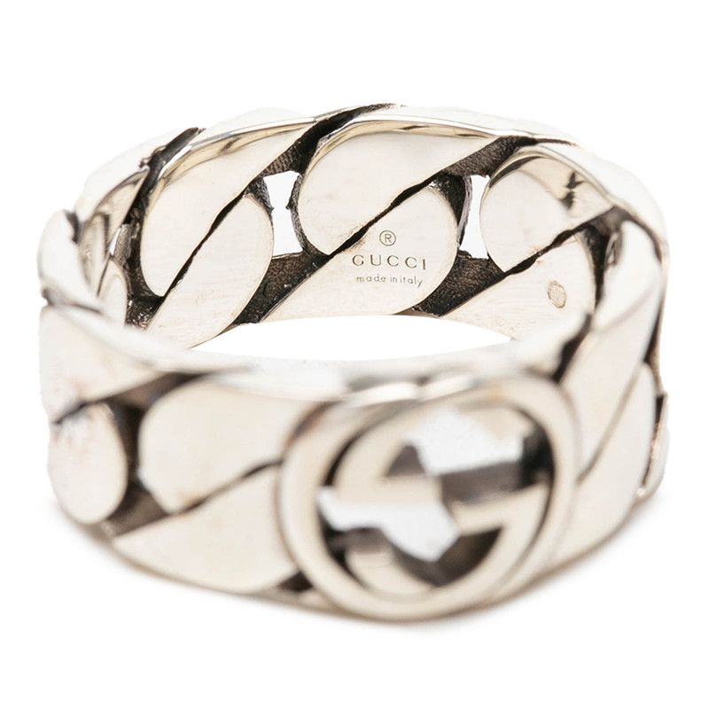 Gucci Interlocking G Chain Ring Silver — view 5