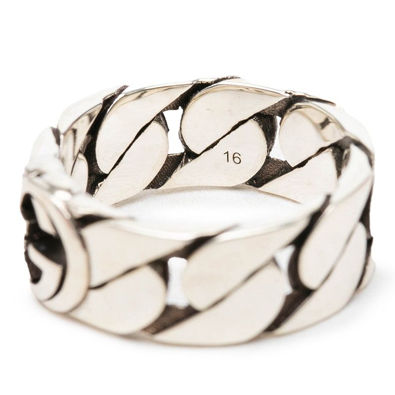 Gucci Interlocking G Chain Ring Silver — view 6