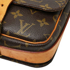 Louis Vuitton Monogram Mini Cartouchiere Crossbody Shoulder Bag Brown Leather — view 4
