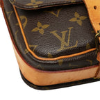 Louis Vuitton Monogram Mini Cartouchiere Crossbody Shoulder Bag Brown Leather — view 5