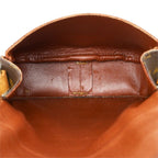 Louis Vuitton Monogram Mini Cartouchiere Crossbody Shoulder Bag Brown Leather — view 8