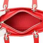 Dior Cannage Lady Dior 2-Way Shoulder Bag Red Leather — view 8