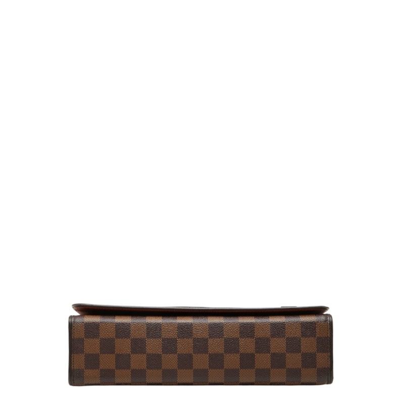 Louis Vuitton Damier Tribereca Carre Bag Brown Leather — view 3