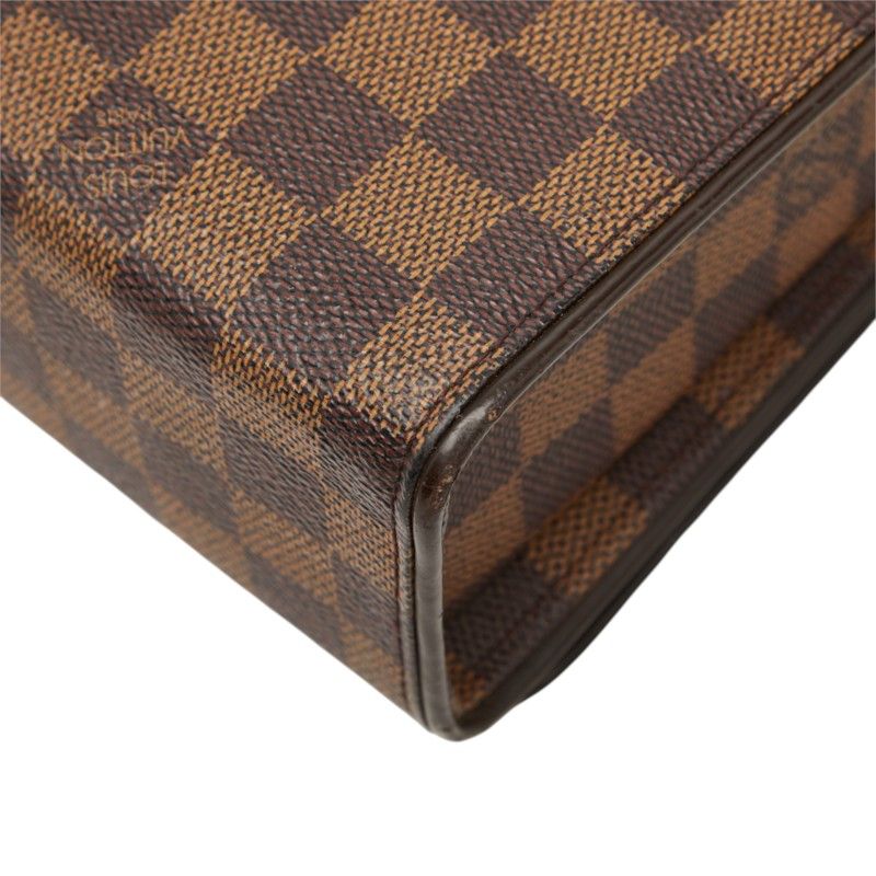 Louis Vuitton Damier Tribereca Carre Bag Brown Leather — view 6