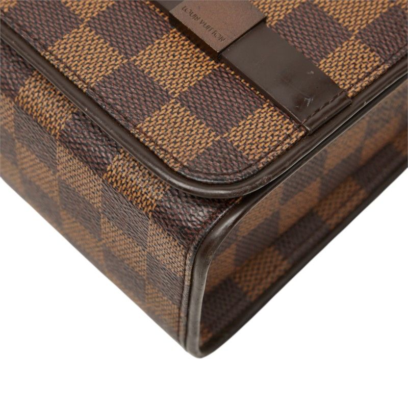 Louis Vuitton Damier Tribereca Carre Bag Brown Leather — view 4