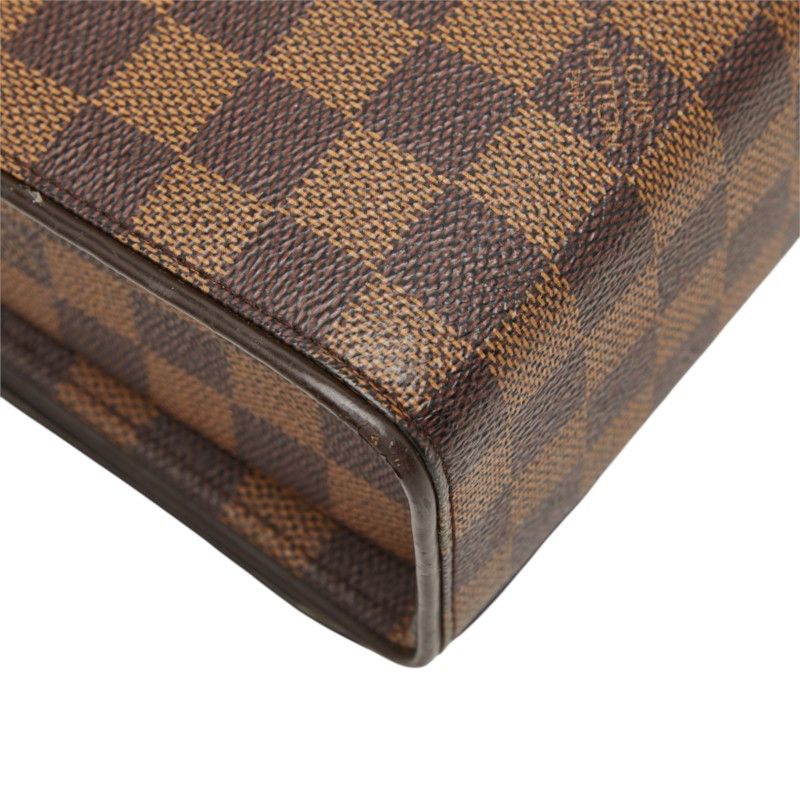 Louis Vuitton Damier Tribereca Carre Bag Brown Leather — view 7