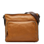 Prada Crossbody Shoulder Bag Brown Camel Leather