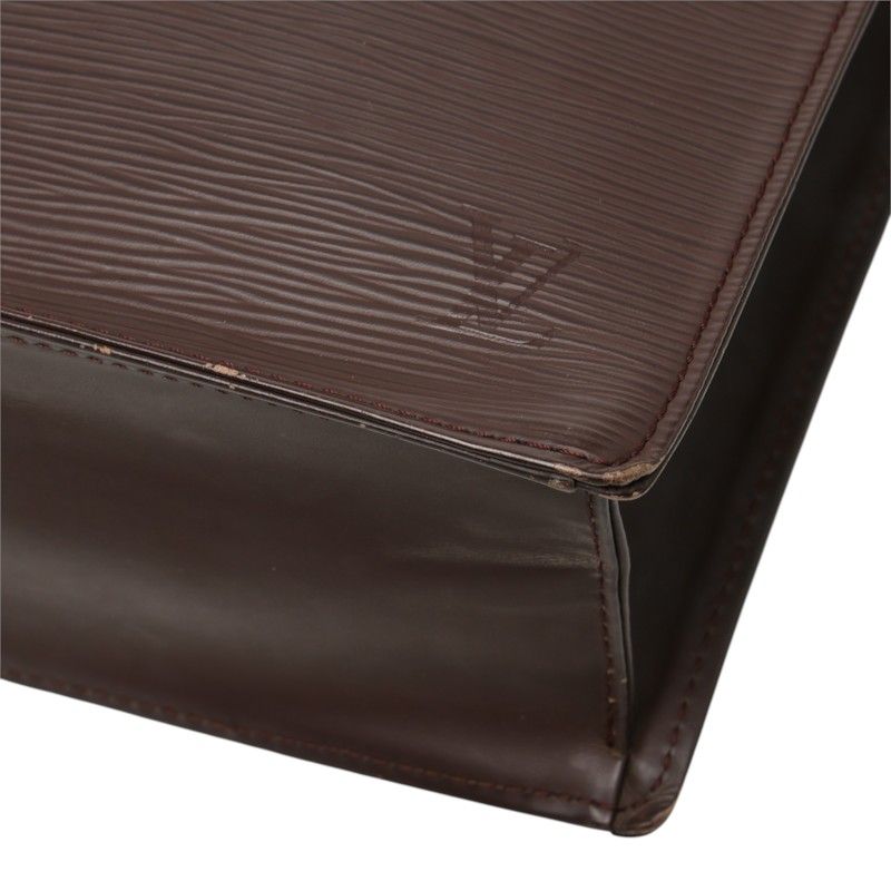Louis Vuitton Epi Sac Plat PM Handbag Mocha Brown Leather — view 4