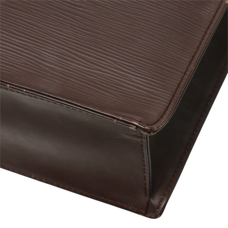 Louis Vuitton Epi Sac Plat PM Handbag Mocha Brown Leather — view 6