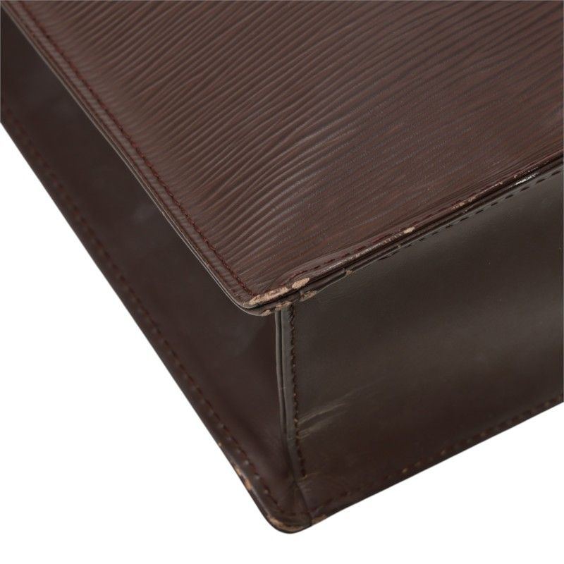 Louis Vuitton Epi Sac Plat PM Handbag Mocha Brown Leather — view 5