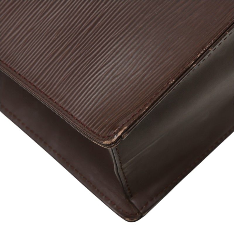 Louis Vuitton Epi Sac Plat PM Handbag Mocha Brown Leather — view 7