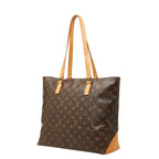 Louis Vuitton Monogram Cabas Mezzo Tote Shoulder Bag Brown Leather — view 2