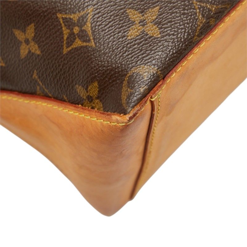 Louis Vuitton Monogram Cabas Mezzo Tote Shoulder Bag Brown Leather — view 7