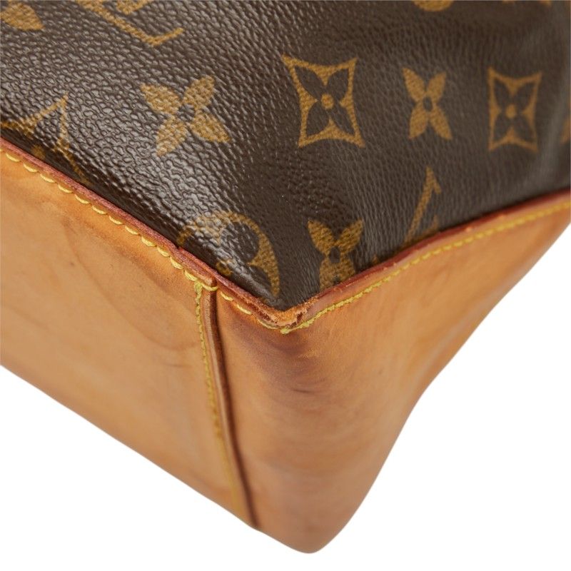 Louis Vuitton Monogram Cabas Mezzo Tote Shoulder Bag Brown Leather — view 4