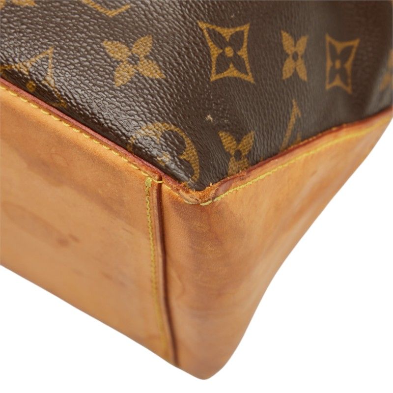 Louis Vuitton Monogram Cabas Mezzo Tote Shoulder Bag Brown Leather — view 6