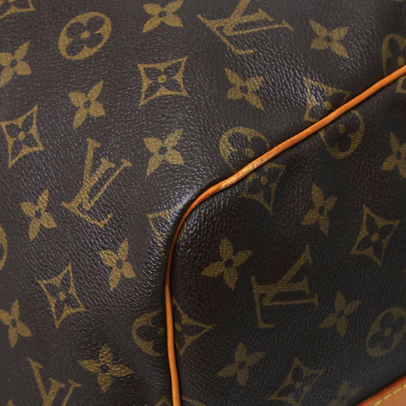 Louis Vuitton Monogram Keepall Bandouliere 55 Boston Bag 2-Way Brown Leather — view 4