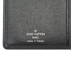 Louis Vuitton Taiga Porte Valeurs Cartes Credit Bifold Wallet Billfold Black — view 5
