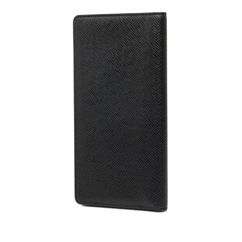 Louis Vuitton Taiga Porte Valeurs Cartes Credit Bifold Wallet Billfold Black — view 2