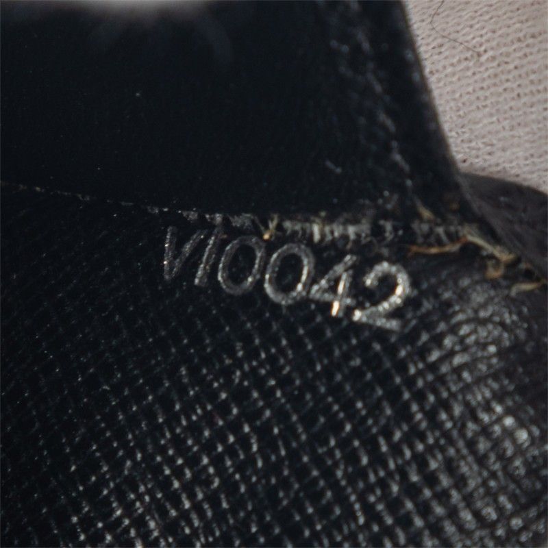 Louis Vuitton Taiga Porte Valeurs Cartes Credit Bifold Wallet Billfold Black — view 6