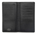 Louis Vuitton Taiga Porte Valeurs Cartes Credit Bifold Wallet Billfold Black — view 4