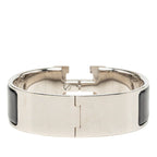 Hermes Clic Clac H PM Bracelet Bangle Silver Black Metal — view 3