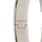 Hermes Clic H PM Bracelet Bangle Silver Black Metal Enamel — view 5
