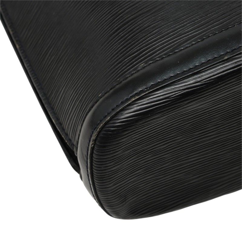 Louis Vuitton Epi Lussac Tote Shoulder Bag Noir Black Leather — view 7