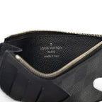Louis Vuitton Damier Graphite Coin Card Holder Purse Case Fragment Black Leather — view 5
