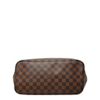 Louis Vuitton Damier Neverfull MM Tote Shoulder Bag Brown Leather — view 3