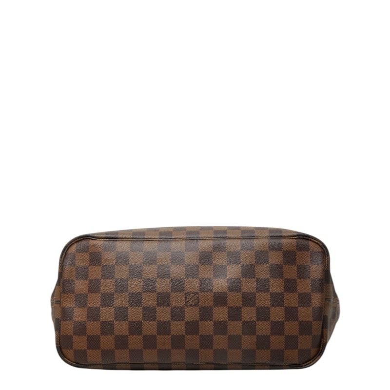 Louis Vuitton Damier Neverfull MM Tote Shoulder Bag Brown Leather — view 3