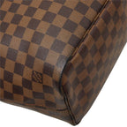 Louis Vuitton Damier Neverfull MM Tote Shoulder Bag Brown Leather — view 5