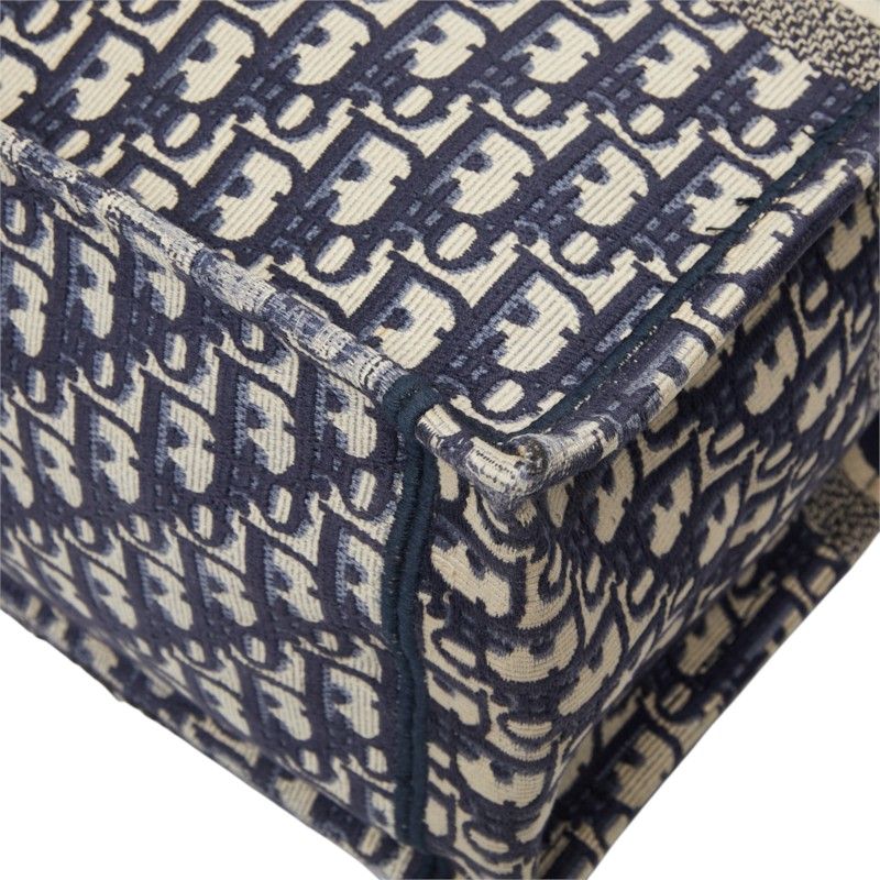 Dior Oblique Book Tote Bag Navy Canvas — view 4